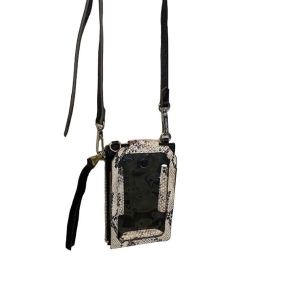 AIMEE KESTENBERG CROSSBODY CELL PHONE PURSE LEATHER, CLEAR POCKET - Picture 4 of 6
